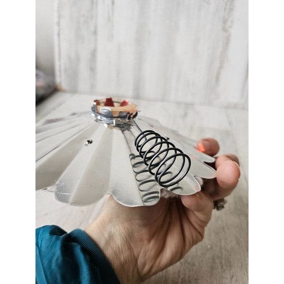 Vintage aluminum angel cherub red tree topper metal mini blow mold Xmas tree - Picture 7 of 11